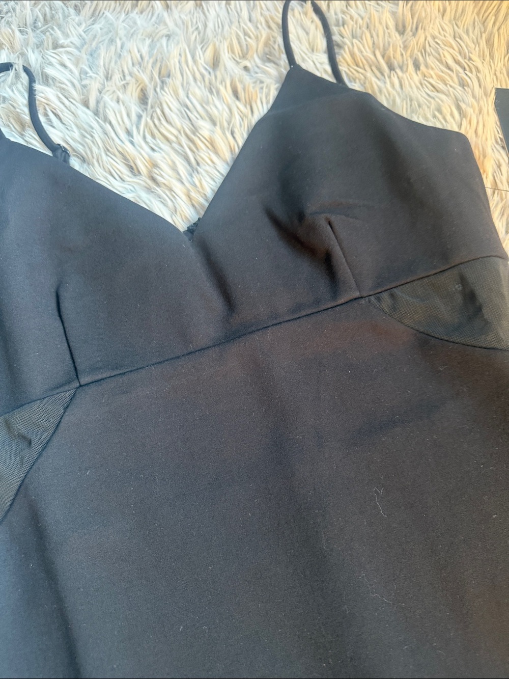 Lulu's Black V-Neck Spaghetti Strap Mini Dress - Picture 2 of 5